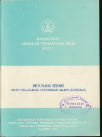 Petunjuk Teknis Mata Pelajaran Pendidikan Agama Katholik