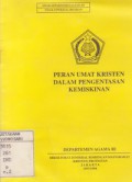 Peran Umat Kristen dal;am Pengentasan Kemiskinan