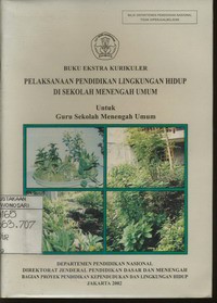 Buku Extra Kurikuler Pelaksanaan Pendidikan Lingkungan Hidup di Sekolak Menengah Umum