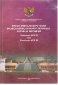 Materi Sosialisasi Putusan MPR RI Ketetapan MPR RI dan Keputusan MPR RI