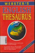 Webster's English Thesaurus