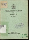 Aturan Sopan Santun dalam Pergaulan (Etiket)