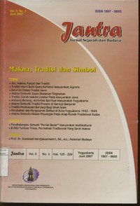 Jantra Jurnal Sejarah dan Budaya Volume II Nomor 3 Juni 2007