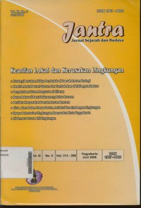 Jantra Jurnal Sejarah dan BUdaya Volume III Nomor 5 Juni 2008