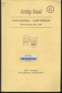 Arsip Soal A Ujian Nasional - Ujian Sekolah Tahun Pelajaran 2007/2008 Program IPS