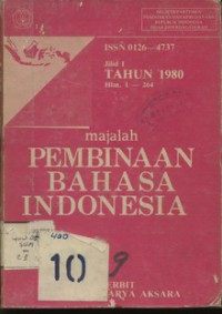 Majalah Pembinaan  Bahasa Indonesia  1