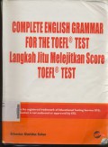 Complete English Grammar For The TOEFL Test Langkah Jitu Melejitkan Score TOEFL Test