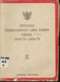 Rencana Pembangunan Lima Tahun Kedua 1974/75 -- 1978/79  I