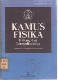 Kamus Fisika Bahan Dan Termodinamika