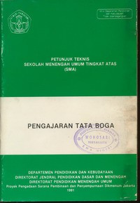 Petunjuk Tekhnis Tata Boga