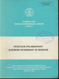 Petunjuk Pelaksanaan Supervisi di Sekolah