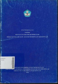 Informasi tentang Kegiatan Ekstrakurikuler sebagai salah satu jalur Pendidikan Kesiswaan