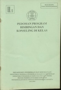 Pedoman Program Bimbingan dan Konseling di Kelas  II.5