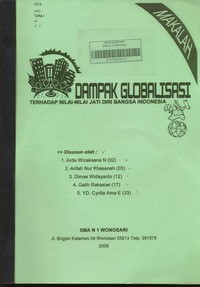 Dampak Globalisasi Terhadap Nilai-nilai Jati Diri Bangsa Indonesia