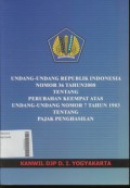 UU RI No. 36 Tahun 2008 tentang Perubahan keempat atas UU No.7 Tahun 1983 tentang Pajak Penghasilan