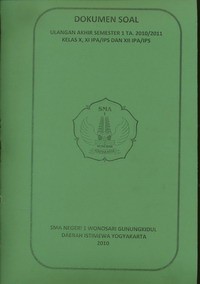 Dokumen Soal Ulangan Akhir Semester 1 TA. 2010/2011 Kelas X, XI IPA/IPS Dan XII IPA/IPS