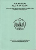 Dokumen Soal Kelas XI IPA Dan IPS Test Pengendali Mutu Dan Ulangan Kenaikan Kelas Tahun Pelajaran 2009/2010