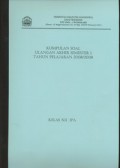 Kumpulan Soal Ulangan Akhir Semester 1 Tahun Pelajaran 2008/2009