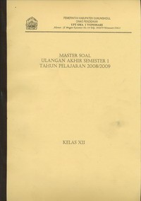 Master Soal Ulangan Akhir Semester 1 Tahun Pelajaran 2008/2009