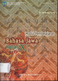 Modul Pembelajaran Bahasa Jawa Kelas X