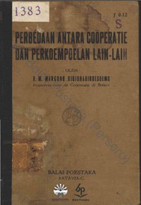 perbedaan antara cooperatie dan perkoempoelan lain-lain