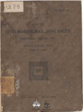 sjair sitti marhoemah jang saleh